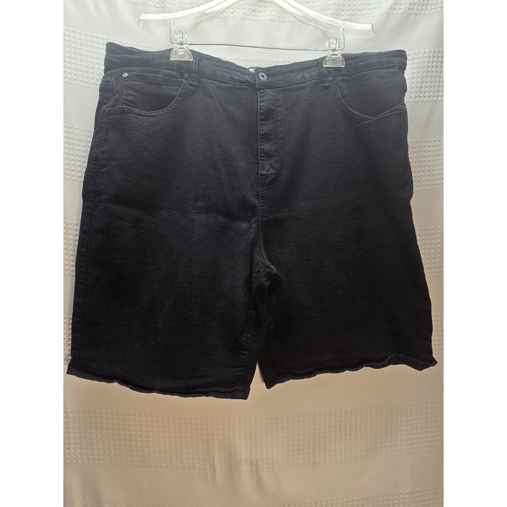Smith & Mills Denim Shorts Mens Size 46 Black Dark Washed Stretch High Rise 6847